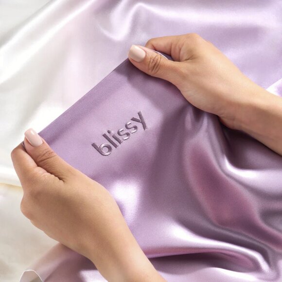 NEW Blissy Ombré Collection 100% Mulberry Silk Pillowcase - Lavender Ombre - Picture 2 of 8